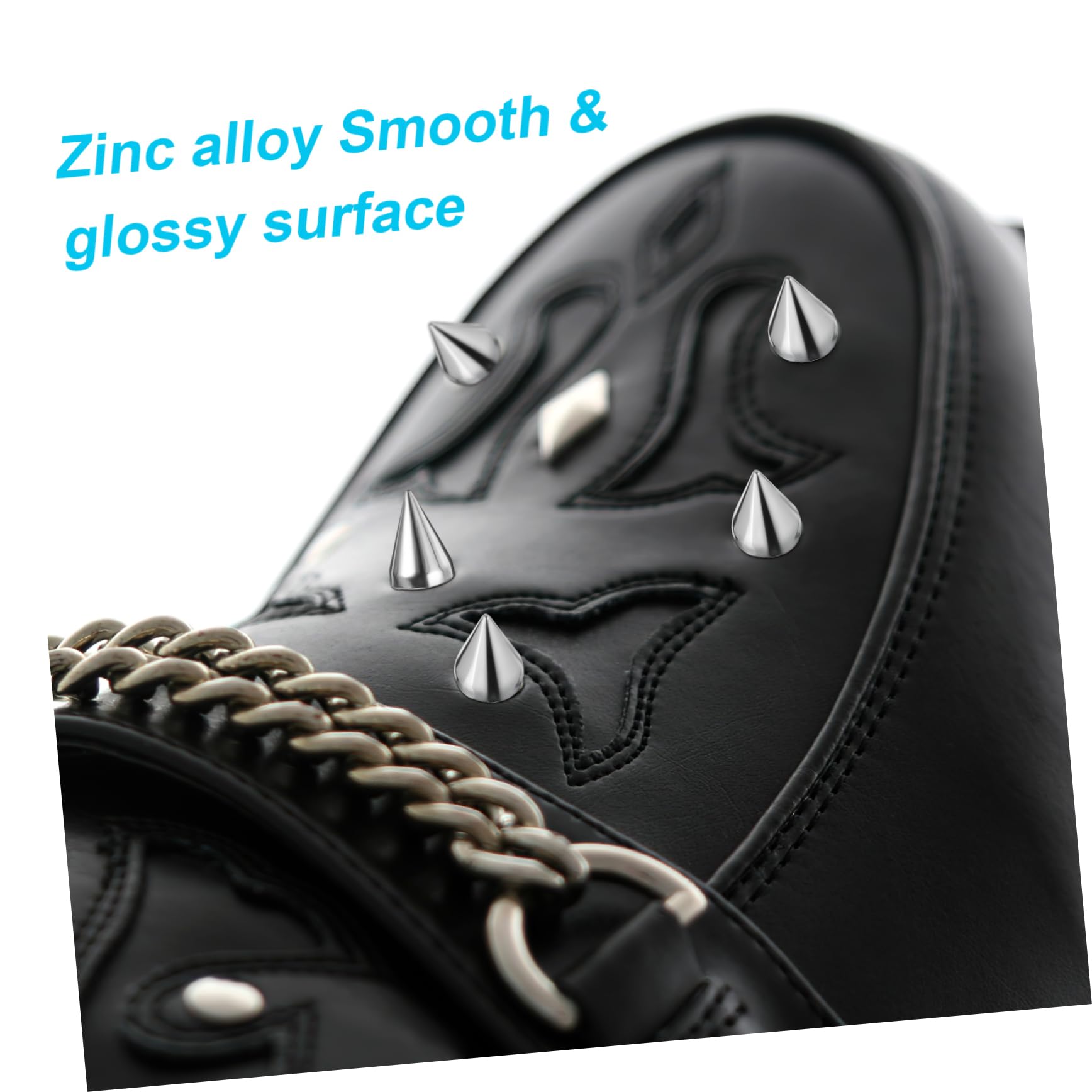 HOMSFOU Remaches Punk Con Púas Para Diy Accesorios De Cuero Clavos Metálicos Para Ropa Y Decoración Para Chaquetas Cinturones Y Calzado 40 Piezas X 5