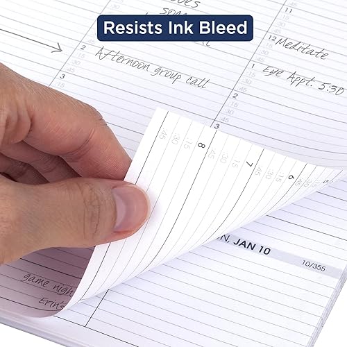 Miniatura 4 de AT-A-GLANCE Agenda semanal y mensual 2023, DayMinder, 7 x 8-34 pulgadas, mediano, notas, piel sintética, ejecutiva, negro (G54600)