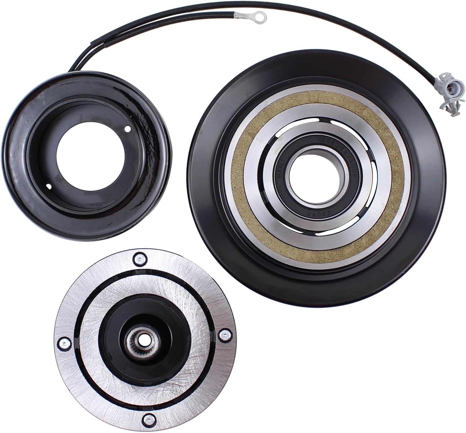 ApplianPar A/C AC Compressor Clutch Assembly Kit Pulley Coil Set for Toyota Matrix Corolla 6 GROOVE 1.8L 2003-2008