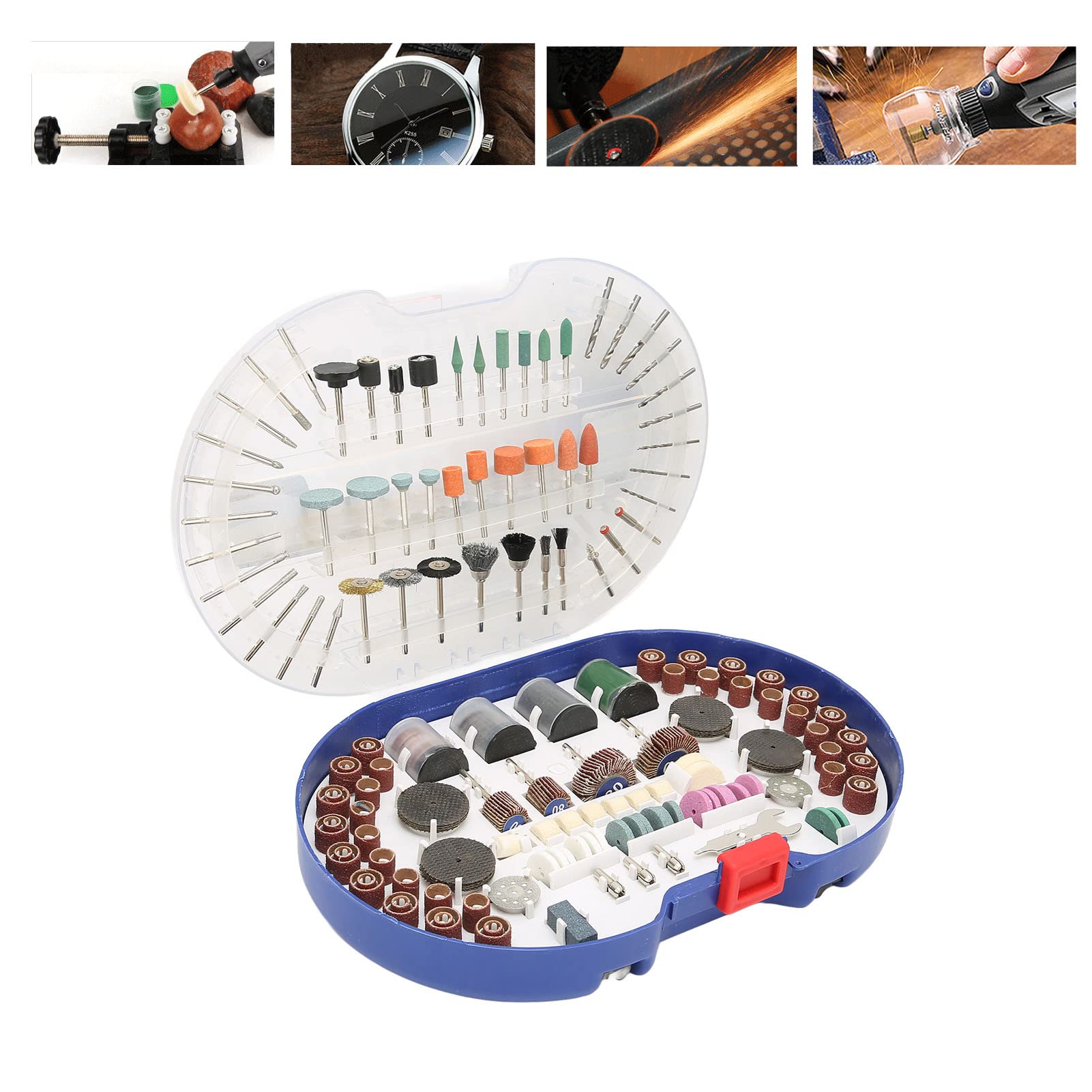 276pcs Kit de accesorios de herramientas rotativas 1/8in Shank Establecido para proyectos de mejoras para el hogar