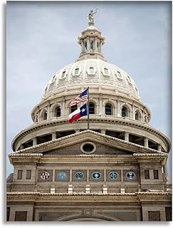 Bathroom Wall Art Decor Bathroom Pictures for Wall Artwork Texas Capitol Framed Canvas Wall Art for Bedroom Dining Room Farmhouse 16"x20"