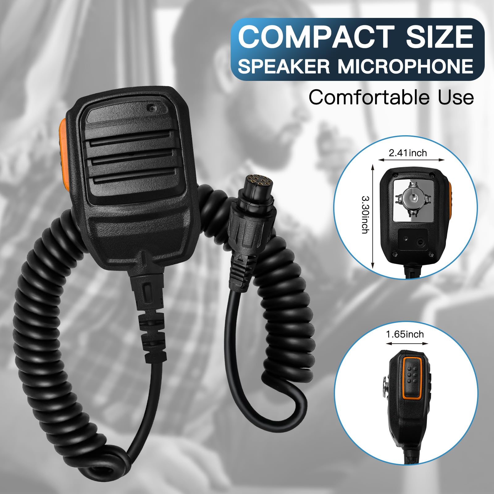 Akoree SM16A1 - Altavoz de micrófono, micrófono repetidor móvil para Hytera HYT MD780 MD780G MD78XG MD782 MD785 MD788G RD620 RD960 RD965 RD980 RD982 RD985 MT680 Md782 u Rd98 2u Md782v Rd982v Md680