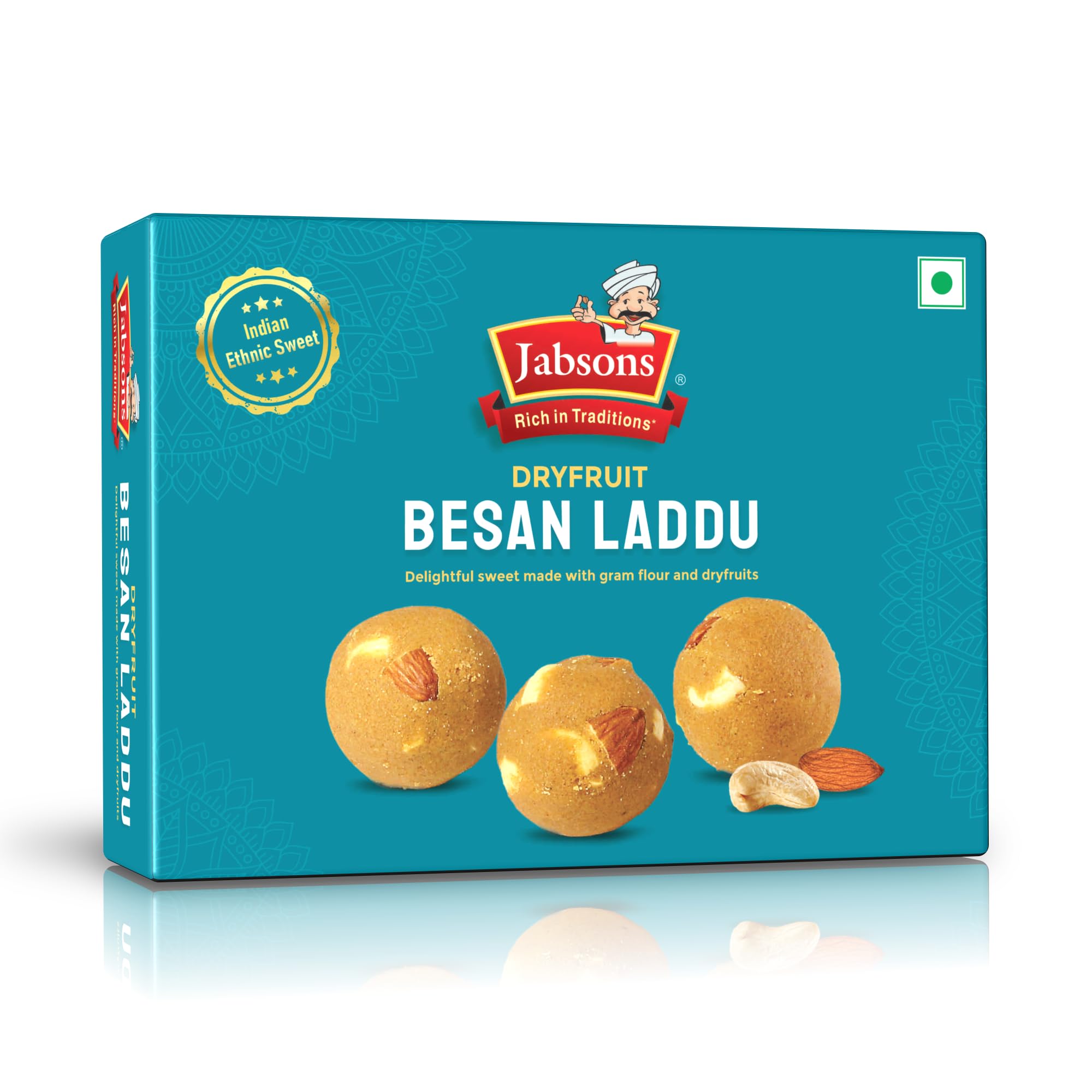 Jabsons Dryfruit Besan Laddu | 200 gm | Rakhi gift | laddu| sweet | mithai| Gift Pack| Laddoo | Indian Sweets| Desi Laddu| sweets| Rakhi gift to brother and sister (B015GZ7ZGA) Amazon Price History, Amazon Price Tracker