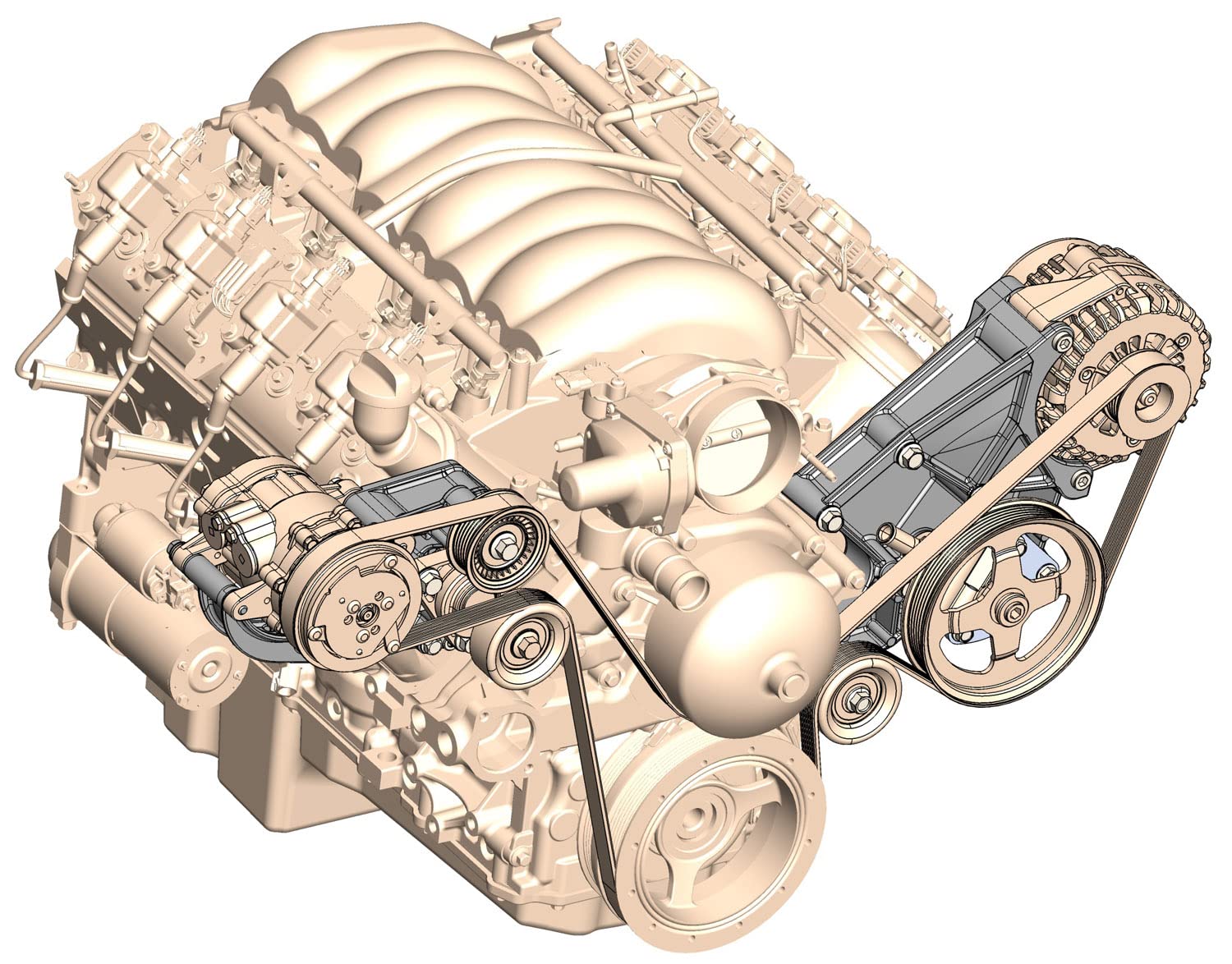 Holley 20-132 LS/LT Accessory Drive Bracket - Passenger's & Driver's Side Brackets