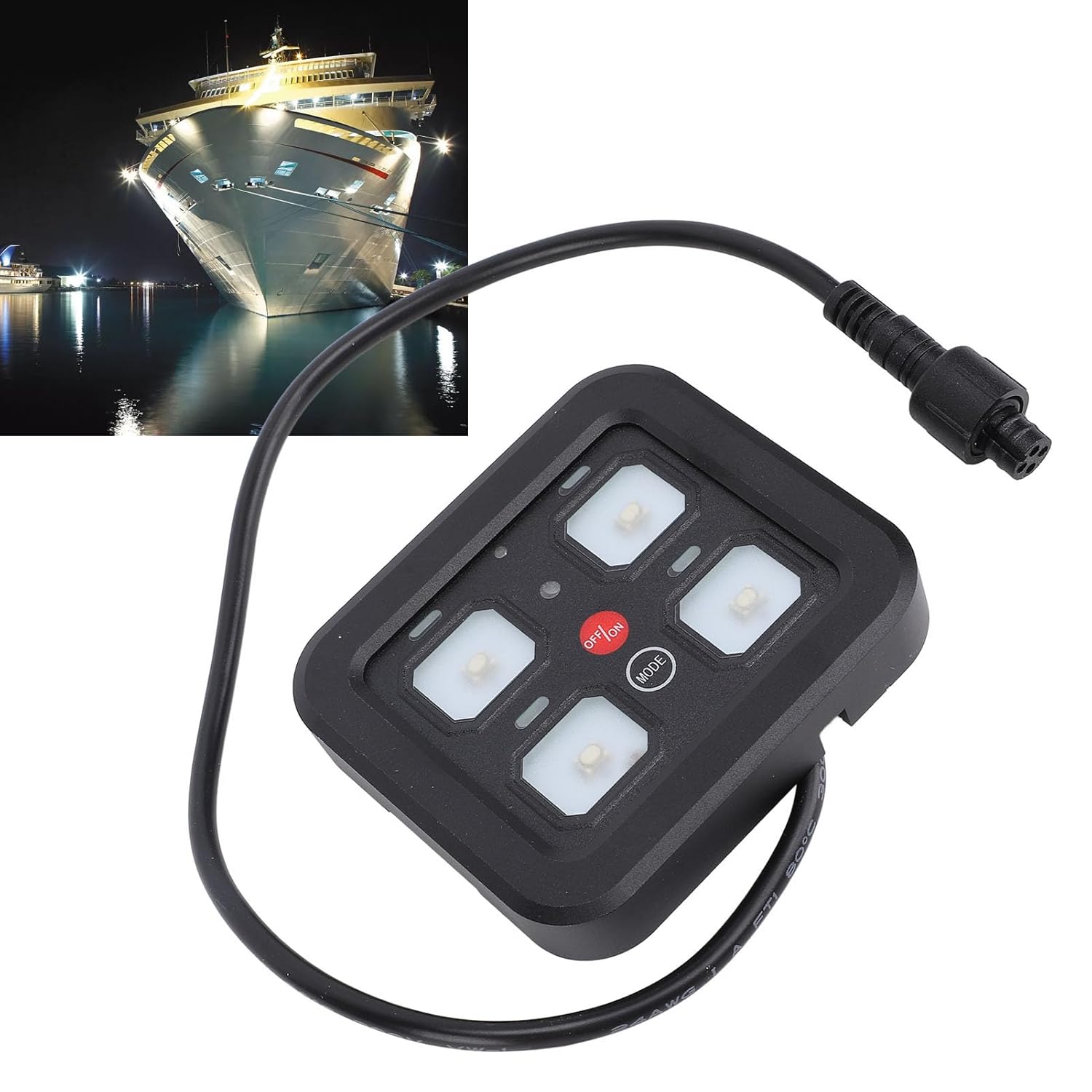 4 Gang Switch Panel, RV Switch Panel, DC 12 to 24V 3 Lighting Modes RGB Dimmable Built in Solid State Relays, Aluminum Switch Panel Easy Installation for Truck Boat Car ATV UTV RVs