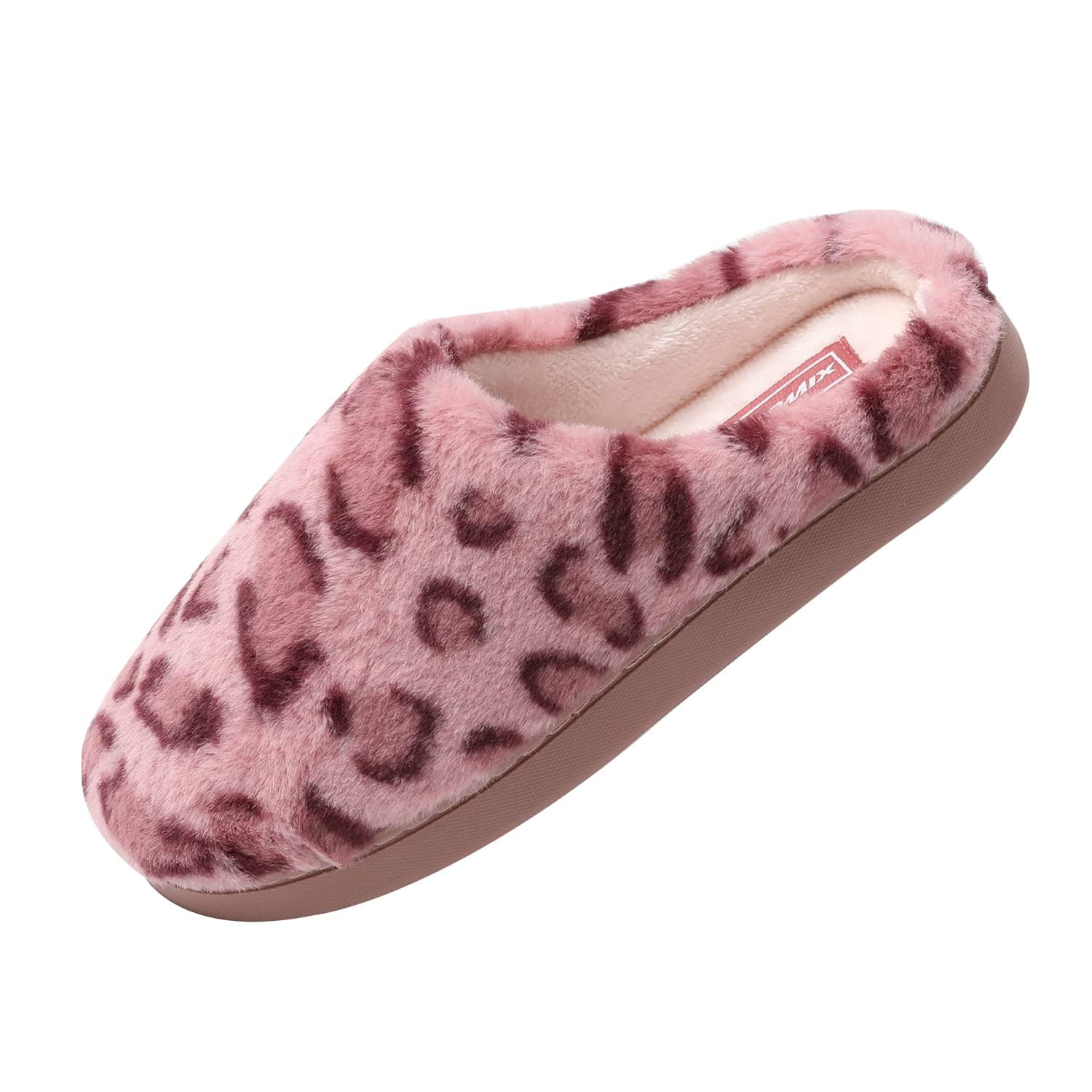 JOMIX Pantofole Donna Invernali Comode Ciabatte Pelose Calde Leopardate
