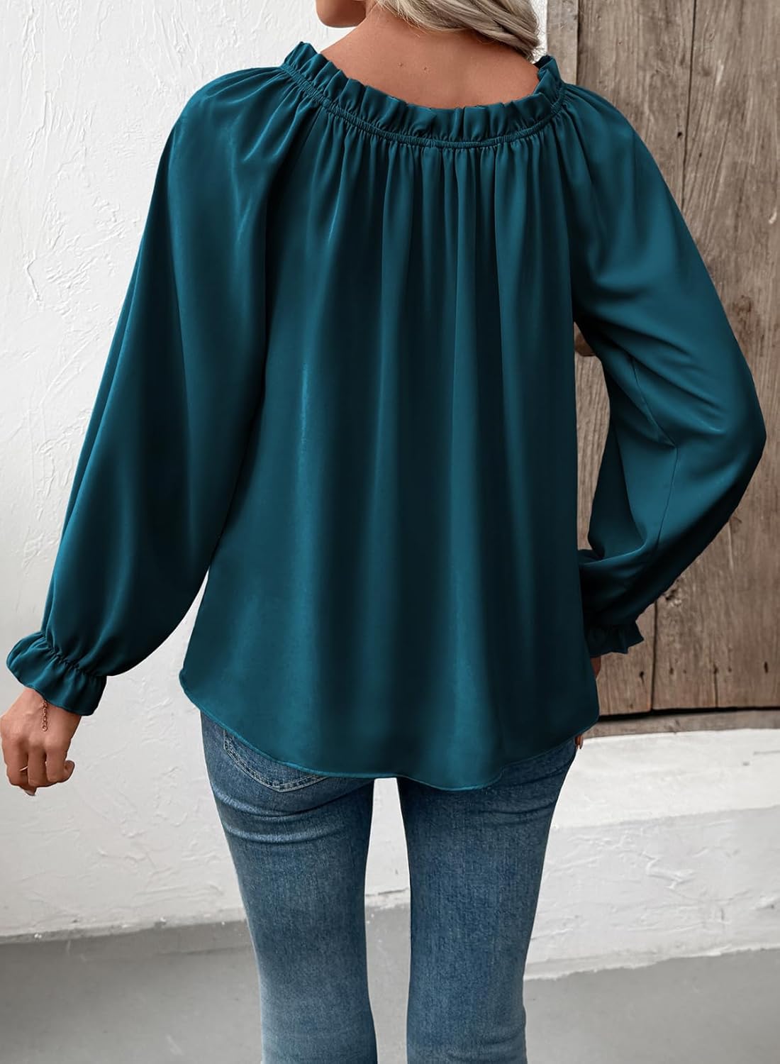 EVALESS Womens Tops Off The Shoulder Blouses for Women Dressy Casual Cute Puff Sleeve T Shirts Fashion 2026 - Image 5