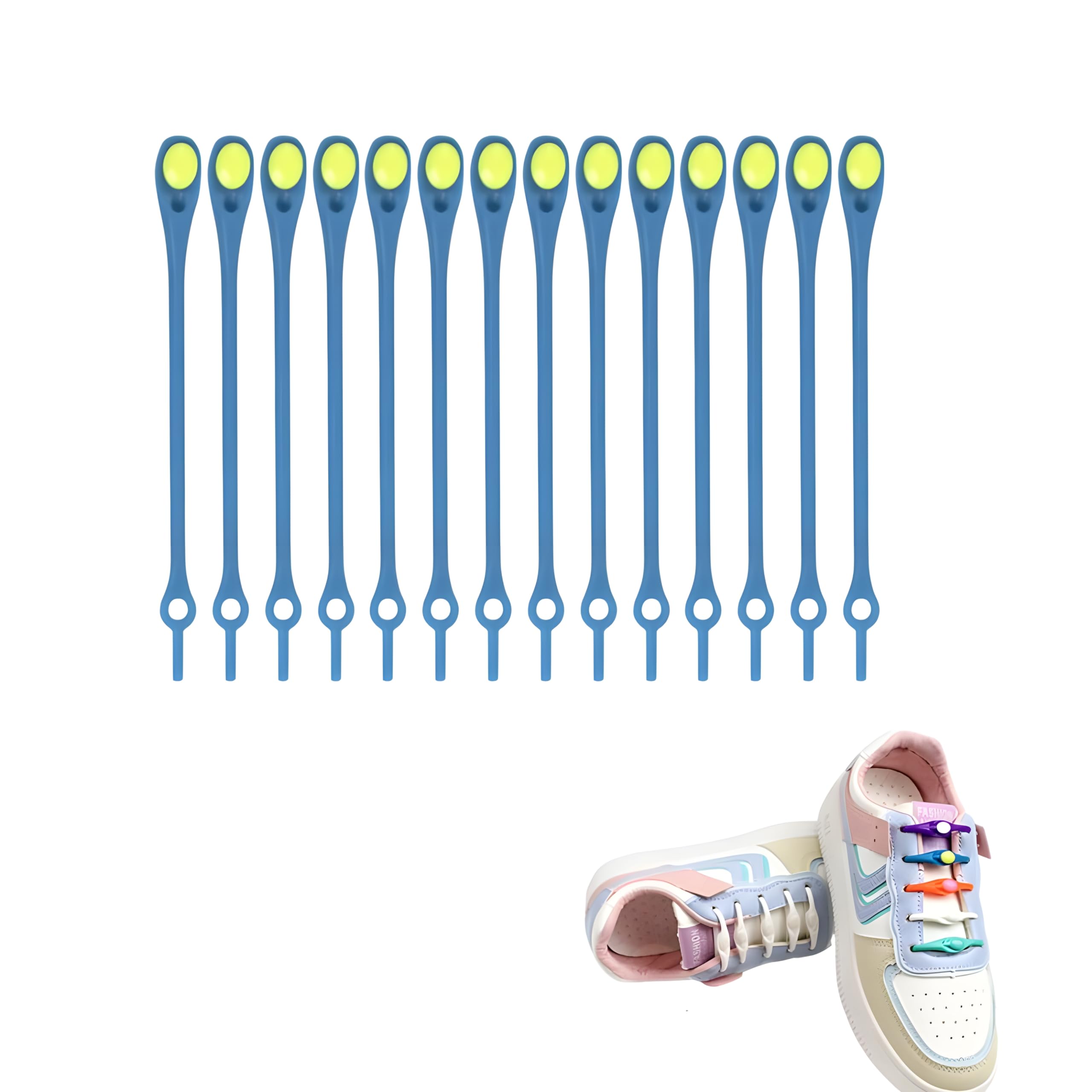 JIALTONo Tie Shoe laces for Adults Stretch Silicone Elastic laces No Tie Silicone Shoe Laces tireless, kids shoe laces