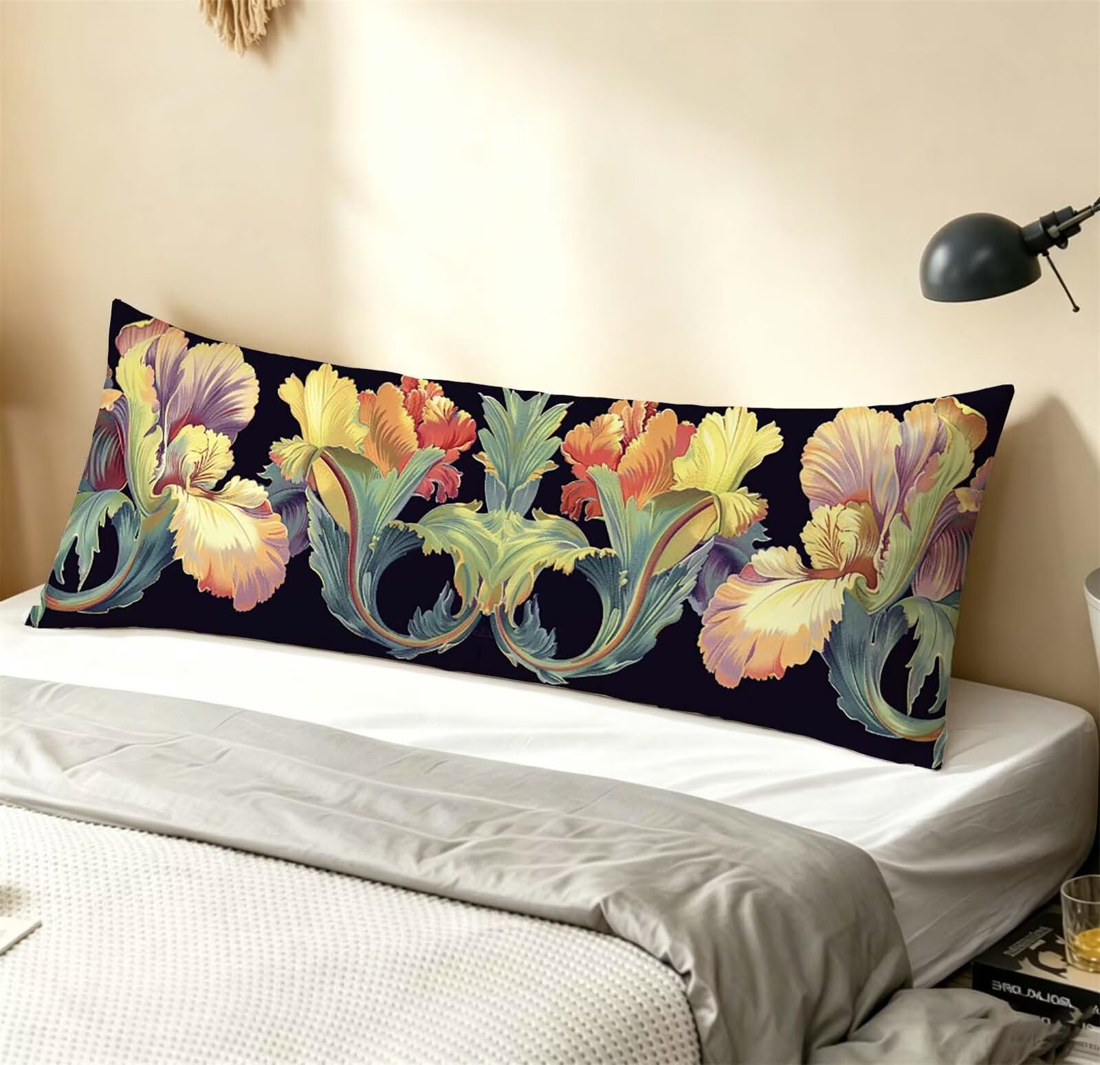 Nordic-17 Federe Cuscino Letto 50 x 150 cm, Cuscini per Divano Lino, | Doppia Faccia Stampa, Plain-2 Fodera per Cuscino Decorativa, con Cerniera, Cuscino per Dormire Sul Fianco j-32