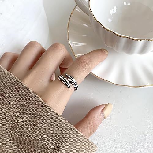 Miniatura 262 de 925 Sterling Silver Ring Minimalist Adjustable Rings Band Handmade Rings for Women Girls