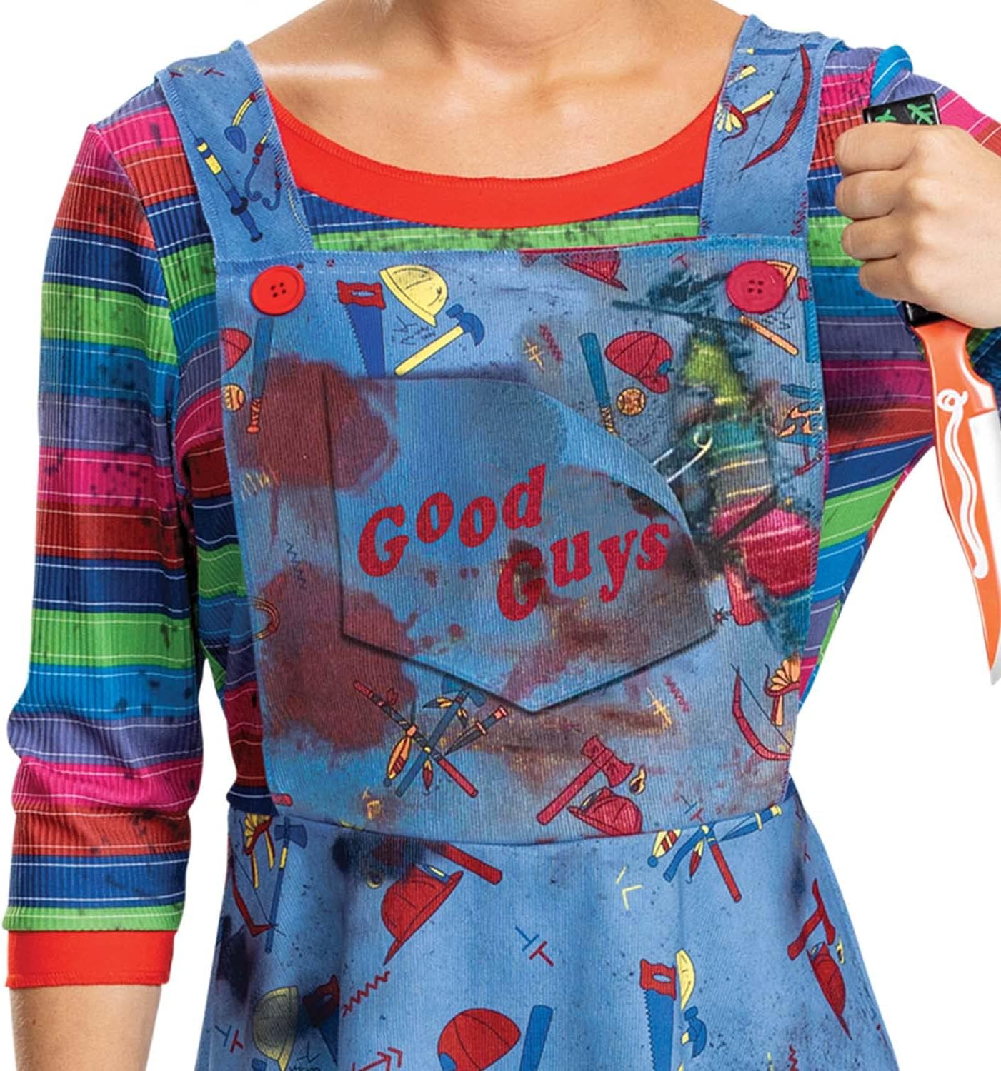 Disguise womens Chucky Costume for Women, Official Chucky Halloween Costume Women's Skirt for Adults