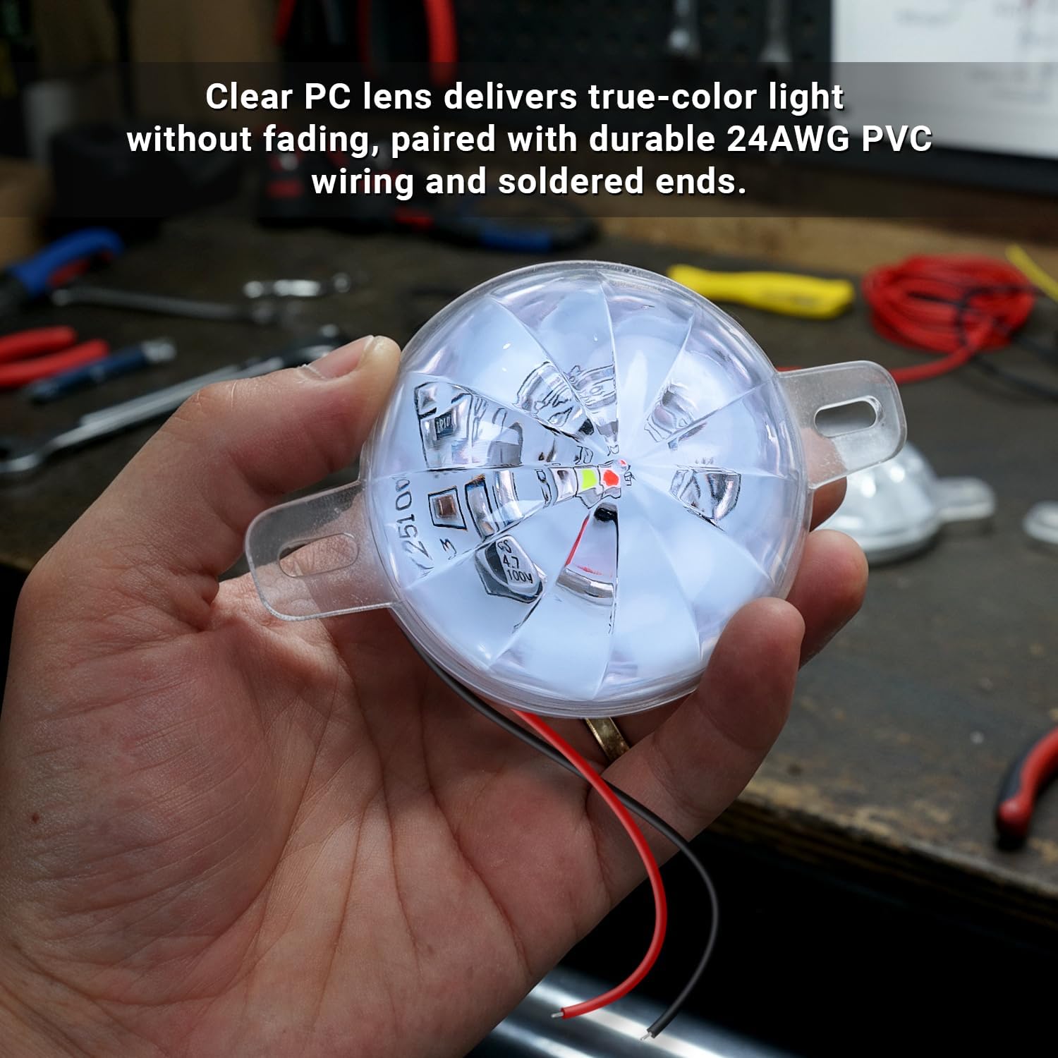 TMH 10 Pcs Universal Waterproof LED Chassis Lights, LED Watermelon Lights 12V Colorful Flash for Trucks Offroad Motorcycle Electric Vehicles Chassis Light, Automotive Underglow Kit