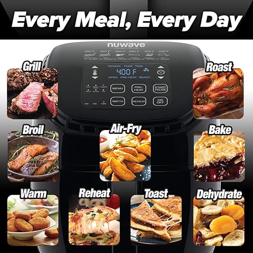 Miniatura 4 de NUWAVE Brio - Freidora de aire digital de 3 cuartos de galón, controles digitales de un solo toque, 6 ajustes preestablecidos fáciles, control de