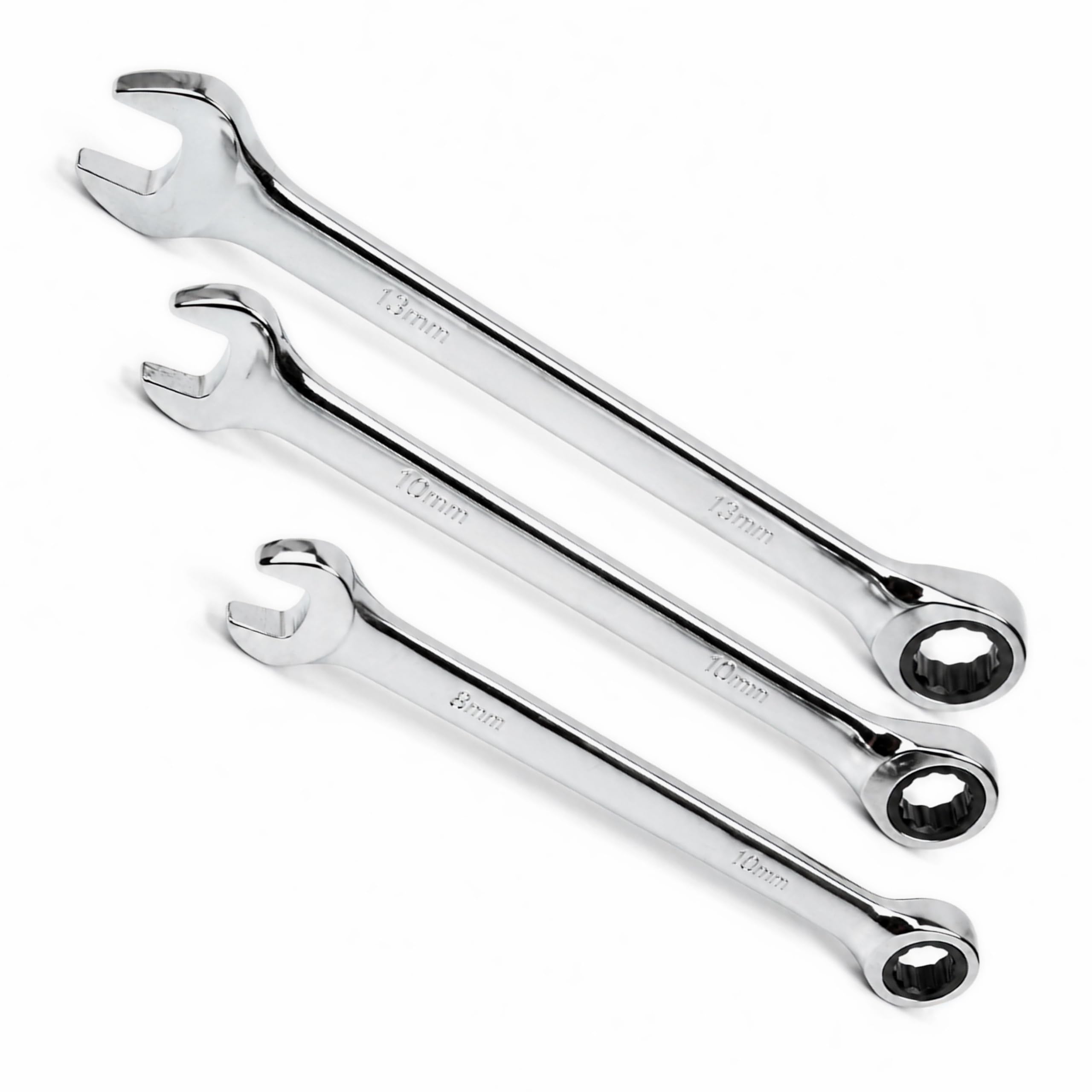 Juego de llaves planas de trinquete, 8 mm, 10 mm, 13 mm, juego de llaves planas de trinquete, 8 10 13 mm, cromo vanadio