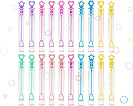 SULOLI 20pcs Bulles de Savon，Mini Tubes de Bulles de Savon-Bâtons à Bulles-Jouets à Bulles pour Anniversaire d'enfant Mariage Halloween Noël et Jeux Exterieur（10.5 * 1.2cm）