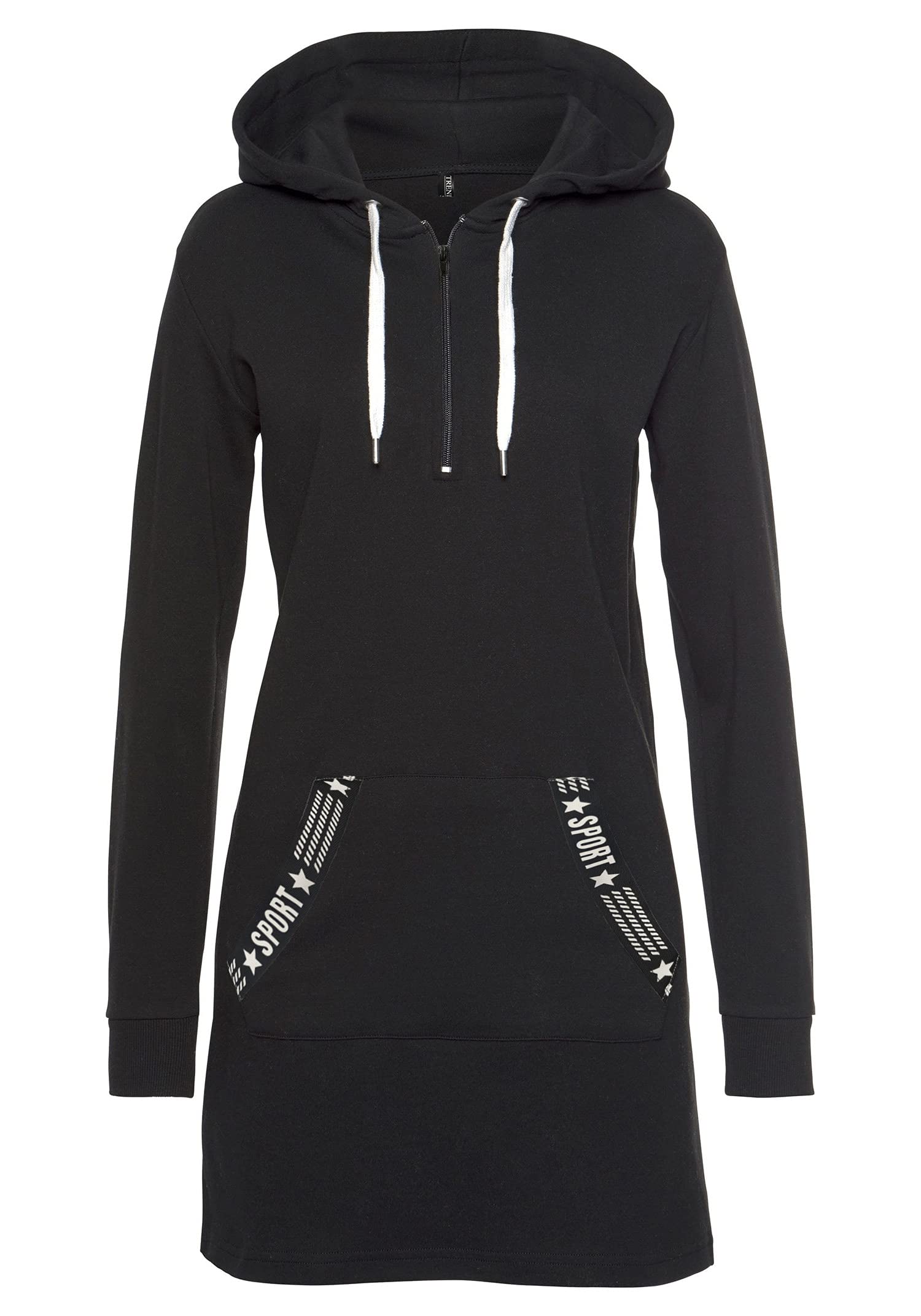 TrendiMax Trui Vrouwen Winter Jurk Trui Vrouwen Lange Mouwen Lange Jurk Vrouwen Winter met Zakken Hot Sexy Vrouwen Hoodie, Rood, M