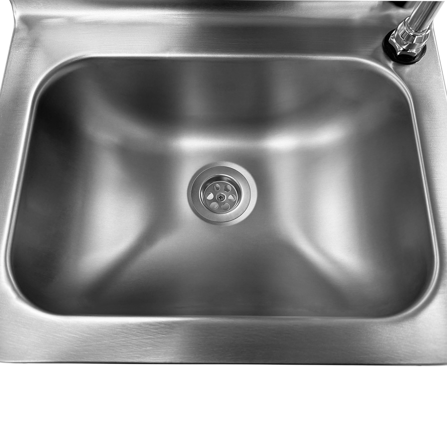 Lave Main en Inox à Commande Fémorale avec Robinet Dosseret et Bonde