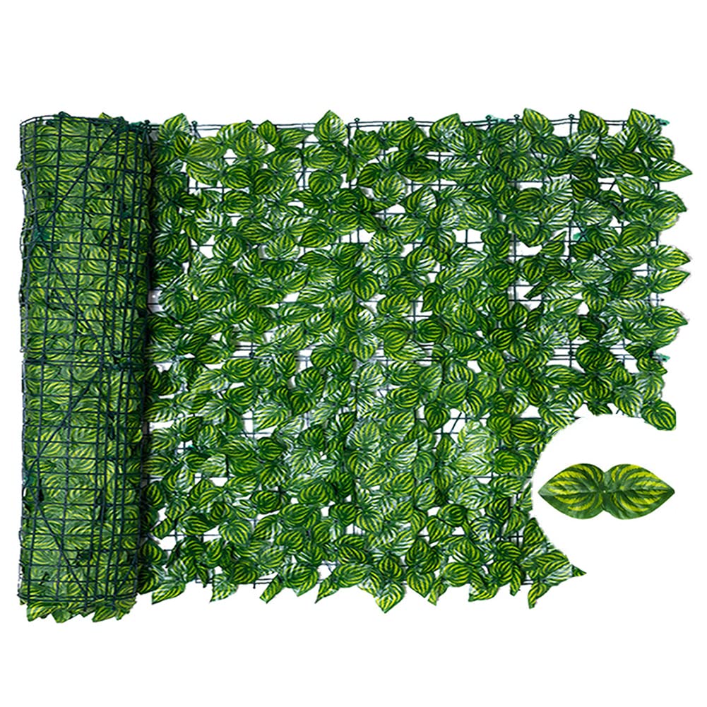 Écran de confidentialité artificiel Ivy pour balcon - couverture de clôture de confidentialité extérieure résistante aux UV résistante aux UV, décoration de plante synthétique durable, idéal pour la d