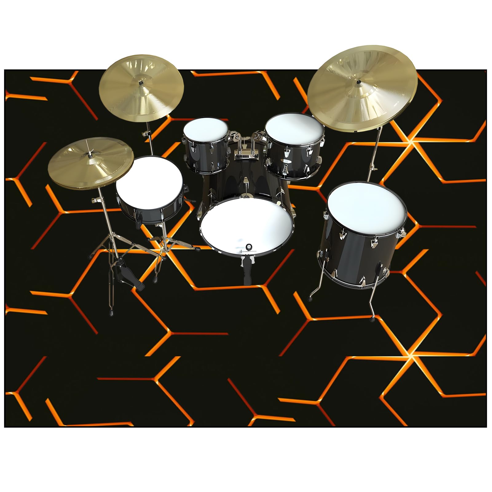 Elektroniczny dywan perkusyjny, do perkusji, jazzu, perkusji, zestaw do bębna basowego, werbla, instrumentów perkusyjnych, mata chroniąca przed hałasem, antypoślizgowy dywanik bębnowy, 140 x 100 cm