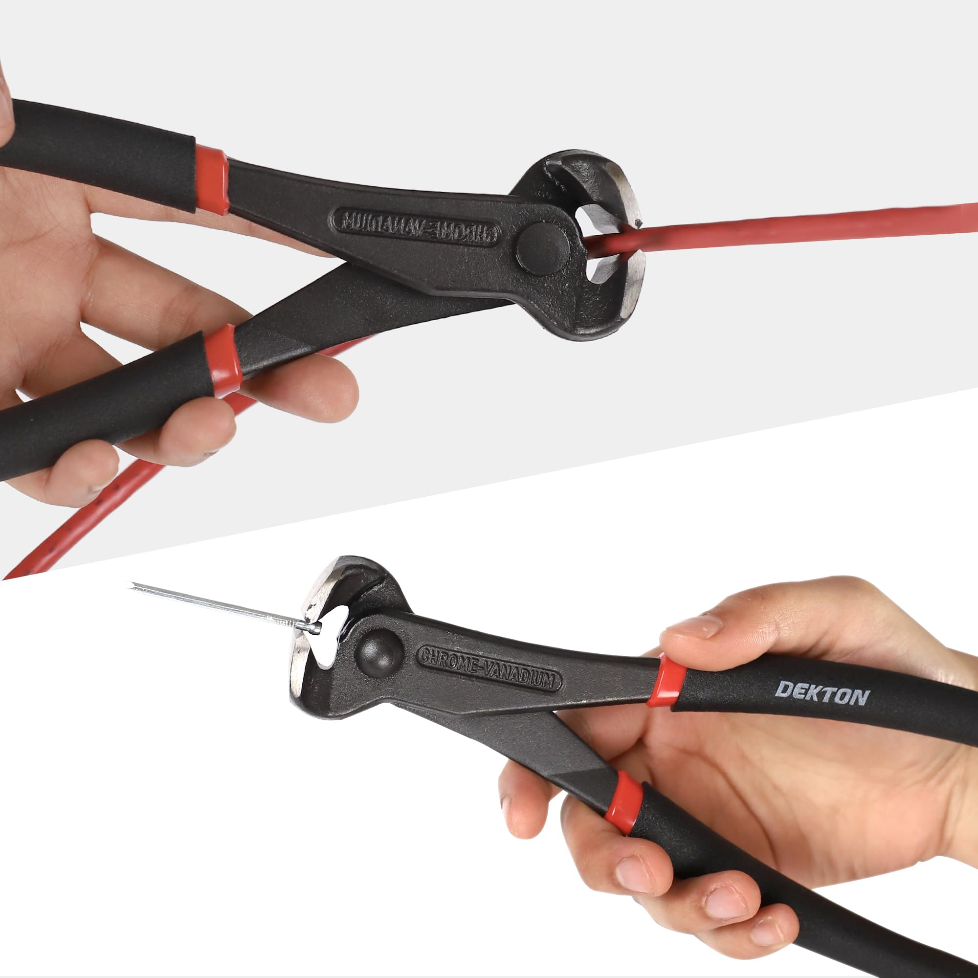 Dekton Pro Top Cutting Plier 8in/200mm-High-precision Cutting Tool for Wire Cable, Small Fasteners - Image 3