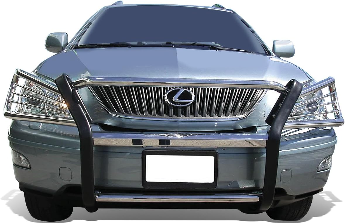 DNA MOTORING GRILL-G-062-SS Front Bumper Brush Grille Guard Compatible with 04-09 RX330/RX350/RX400h