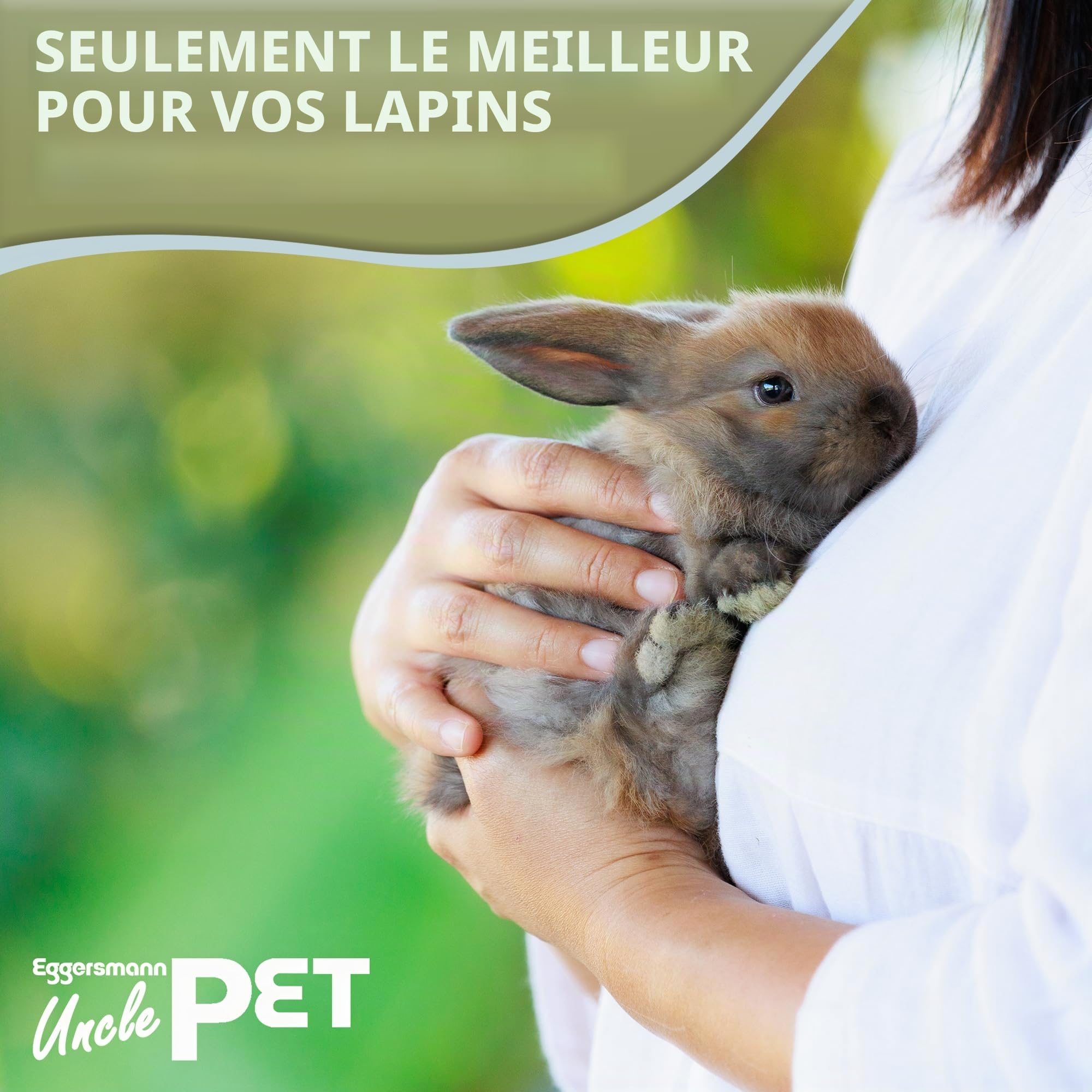 Eggersmann Uncle Pet Premium pour Lapin sans Céréales 15 kg - Nourriture avec Légumes, Herbes et Luzerne - Favorise la Digestion et l'Abrasion Dentaire