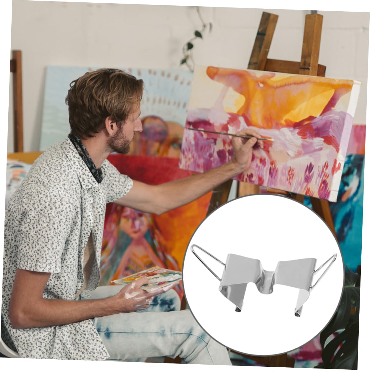 Clip Per Tela Bagnata Artist Essential - 2 Pezzi In Acciaio Per Pittori - Foto 13