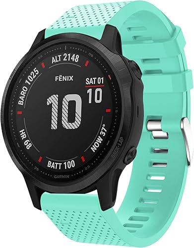 Vista 49 de Correas de reloj Garmin Fenix 6S Pro, Fenix 6S Sapphire Quick Fit 20 correas de repuesto de silicona para reloj Garmin Fenix 5S Plus para mujeres
