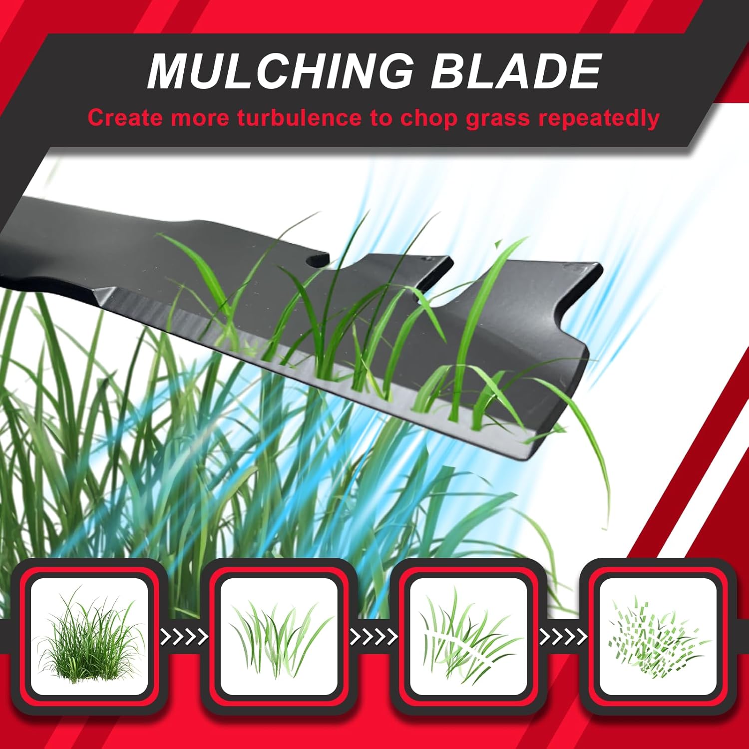 120-9500-03 116-6358-03 Mulching Blades Compatible with 30" Deck Toro 20199 20200 22200 22205TE Ex-Mark ECKA30 Lawn Mowers, Replace 120-9500 20120 20120P, 2 Pack