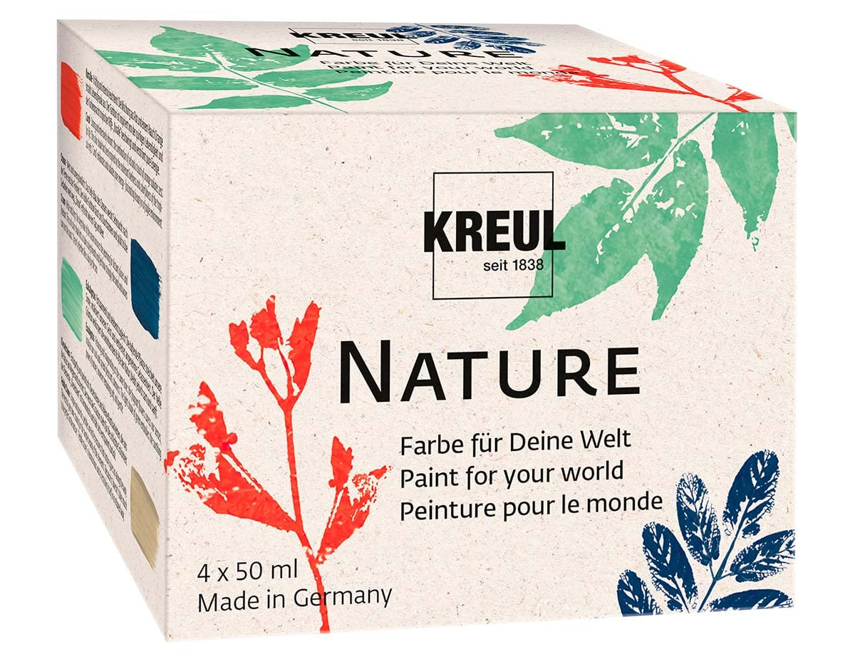 KREUL 49440 Nature Set – 4 x 50 ml wasserbasierte Naturfarben