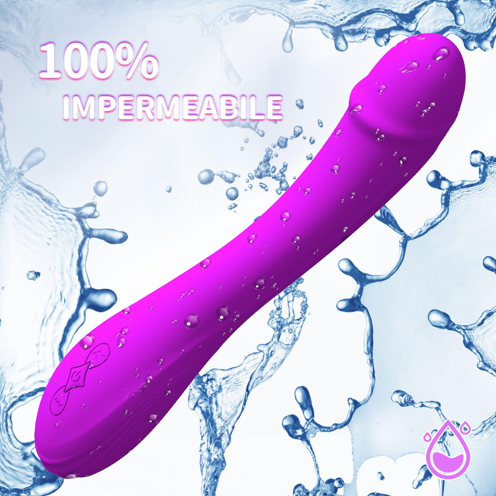 Vibratoreper Donna realistico Dildo,Sex Toys Vibratori Clidoride Donna con 10 Modalità Sex toyscop donna 22cm vibratore donna Vibratori Donna vibratoreper donna pene-USB…, Viola