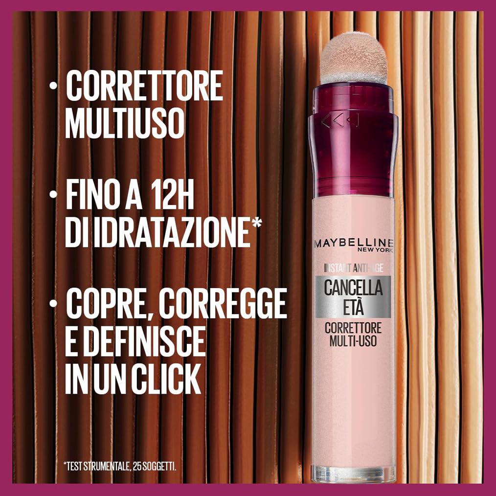 Maybelline New York, Kit con Correttore Multiuso Cancella Età, Tonalità: 05 Brightener + Fondotinta Illuminante Instant Perfector 4 in 1, Tonalità: 01 Light