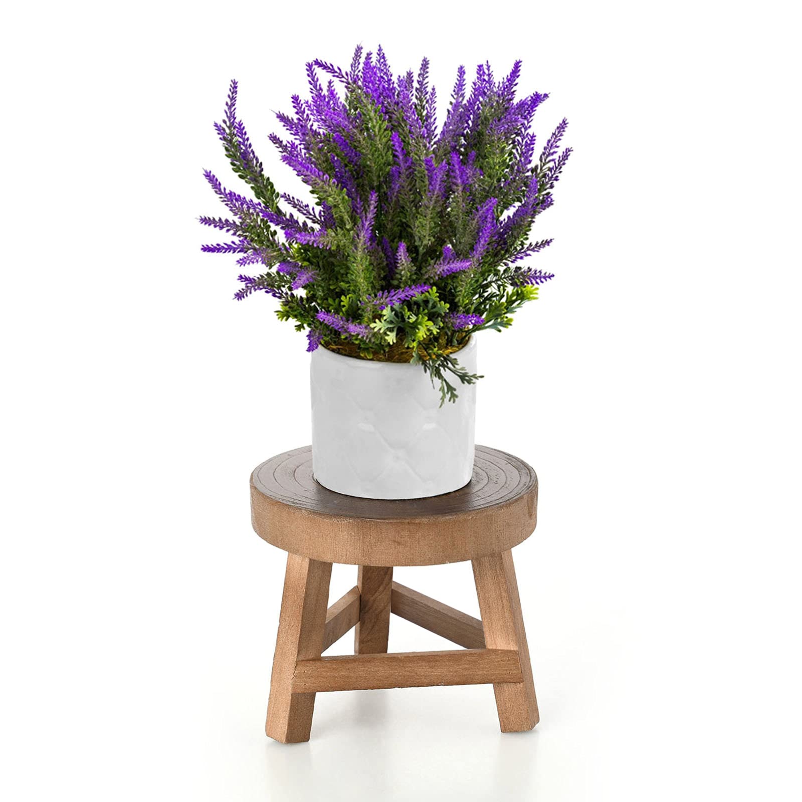 Tabouret en bois, stable et durable, 15 cm de haut, marron, mini tabouret décoratif pour petits bijoux et plantes, idéal pour la cuisine, la salle de bain, la chambre à coucher
