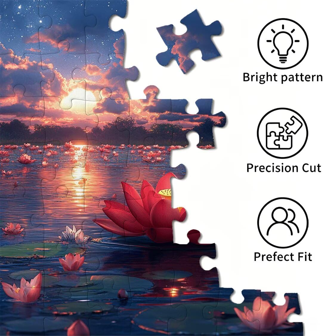 Puzzle 3000 elementów dla dorosłych, gry rodzinne, kwiat gwiaździste niebo