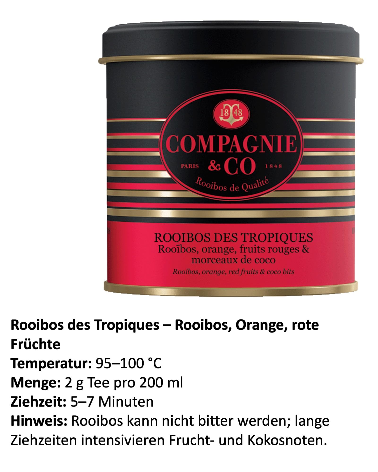 Edles Trio Tee-Geschenkset: Earl Grey, Rooibos Tropiques, Grüner Tee Menthe | Drei Sorten, schmuckvolle Aromadosen, Tee Geschenkideen, Premium Tee, Geschenk für Teeliebhaber, Christmas Hamper