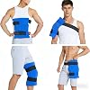 World-Bio Large Gel Ice Pack with Velcro Strap, Cold and Heat Therapy for Sports Injuries, Bursitis, Swelling, 11