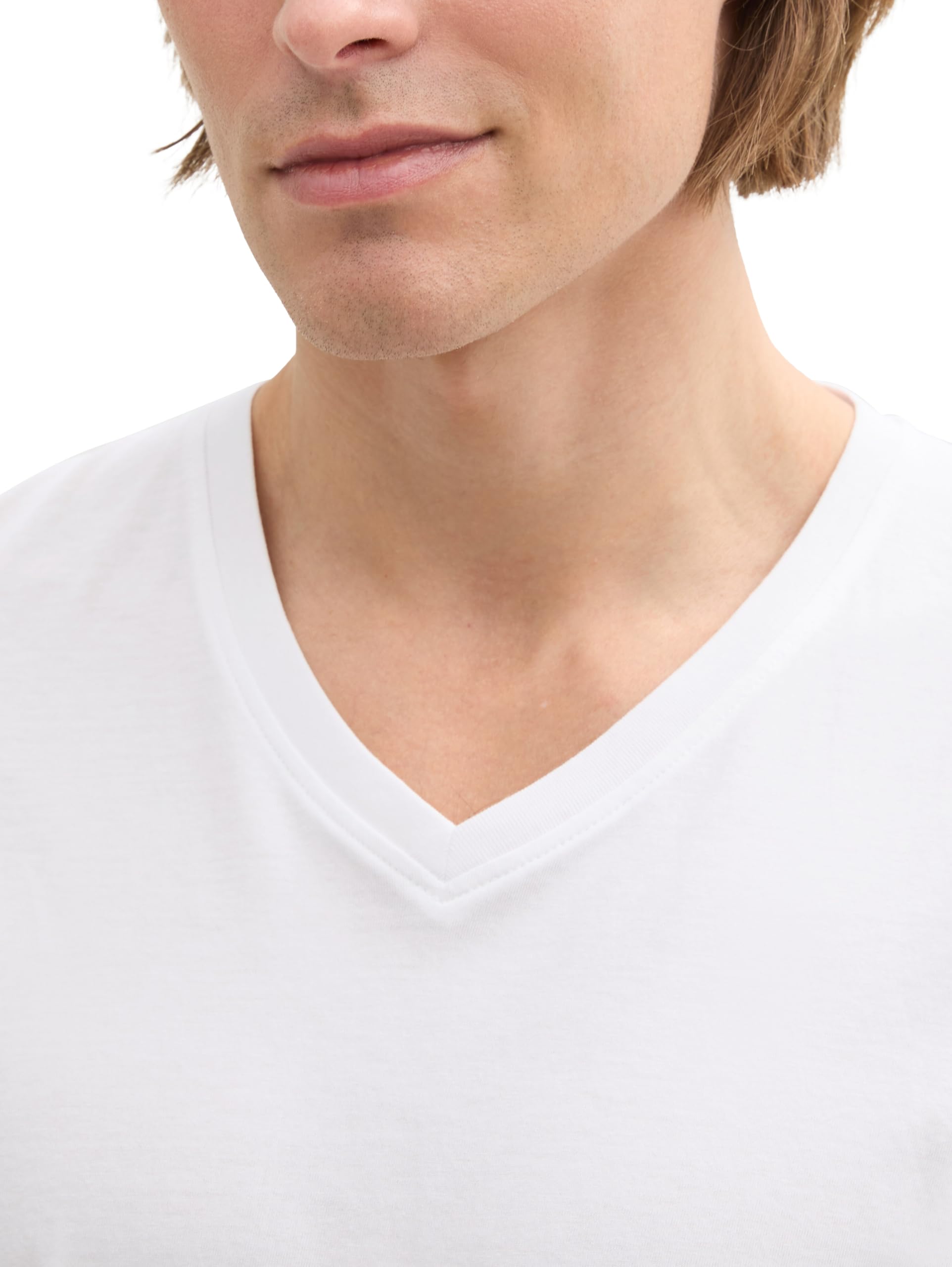 TOM TAILOR Herren Doppelpack T-Shirt mit V-Ausschnitt