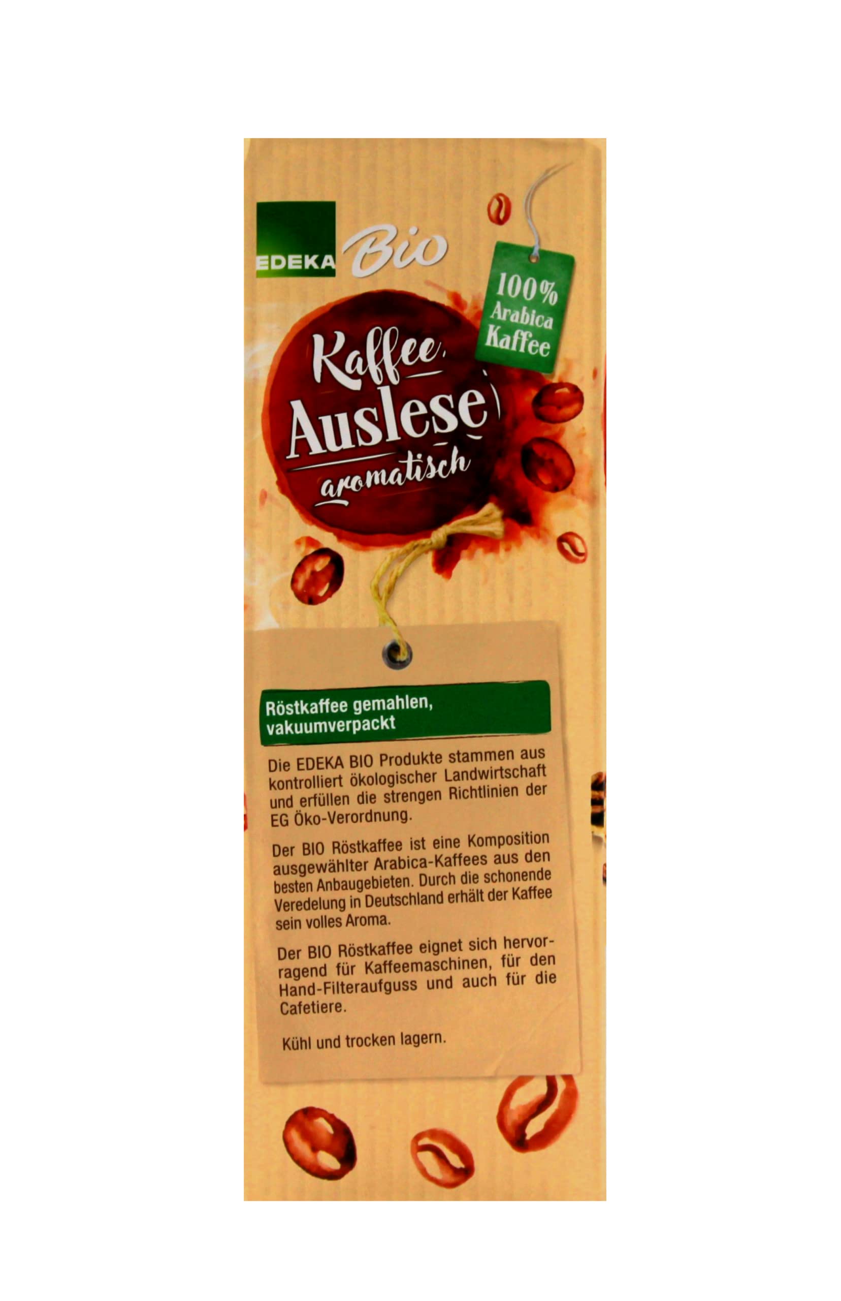 Edeka Bio Kaffee Auslese 100% Arabica Kaffee, 6er Pack (6 x 500g)
