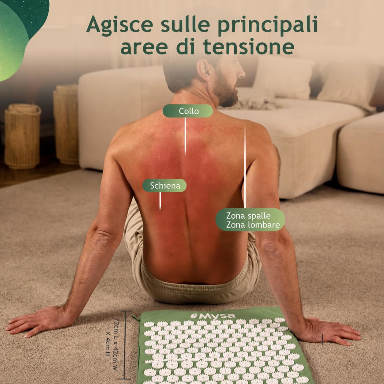 IL MIGLIORE TAPPETINO PER AGOPRESSIONE AL MONDO: L’AUTENTICO SVEDESE ORIGINAL MYSA, IN FIBRA ECO NO GOMMAPIUMA | DISPOSITIVO MEDICO APPROVATO CE| PREMIO TOP MEDRANK 2023 + TUTORIAL/AUDIO MED GRATIS!