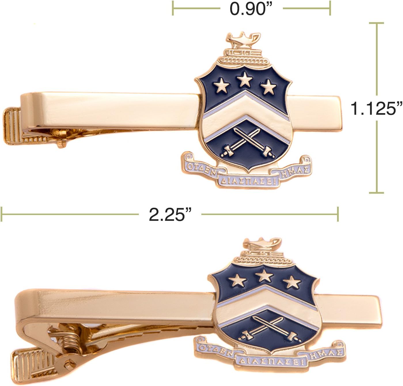 Desert Cactus Pi Kappa Phi Tie Bar Greek Fraternity Mens Tie Clip Pin Accessory Formal Wear Occasion Gift Suit Graduation (Crest)