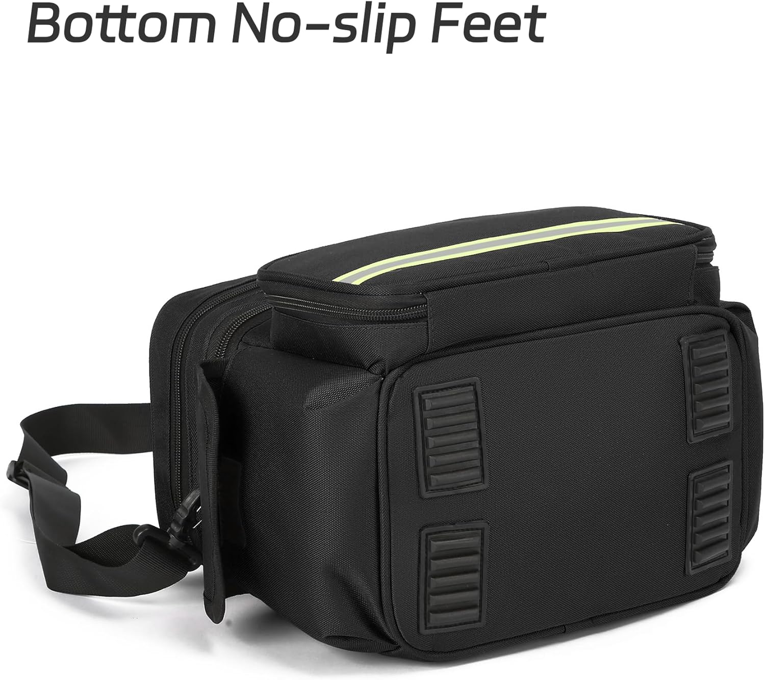 Black Double Layer First Aid Bag Medical Bag Empty Emergency First Responder Organizer for Nurses,Home Health Care, EMT - Image 4