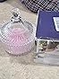 Habitable tree 2 Pcs Large Body Powder Puff and Container Powder Container with Puff Powder Puff Crystal Container Soft Washable Reusable Velour Face Body Glitter Powder Puff Wet Dry Makeup (Pink)
