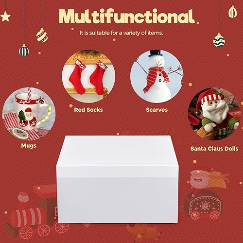 Miniatura 4 de MESHA Caja de regalo blanca de 8 x 8 x 4 cajas de regalo con tapas 10 piezas caja de propuesta para dama de honor propuesta de padrinos de boda