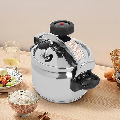 Miniatura 7 de Olla a presión de acero inoxidable 304 de 3 litros, mini ollas a presión familiares con cerradura de seguridad súper adecuada para todos los tipos