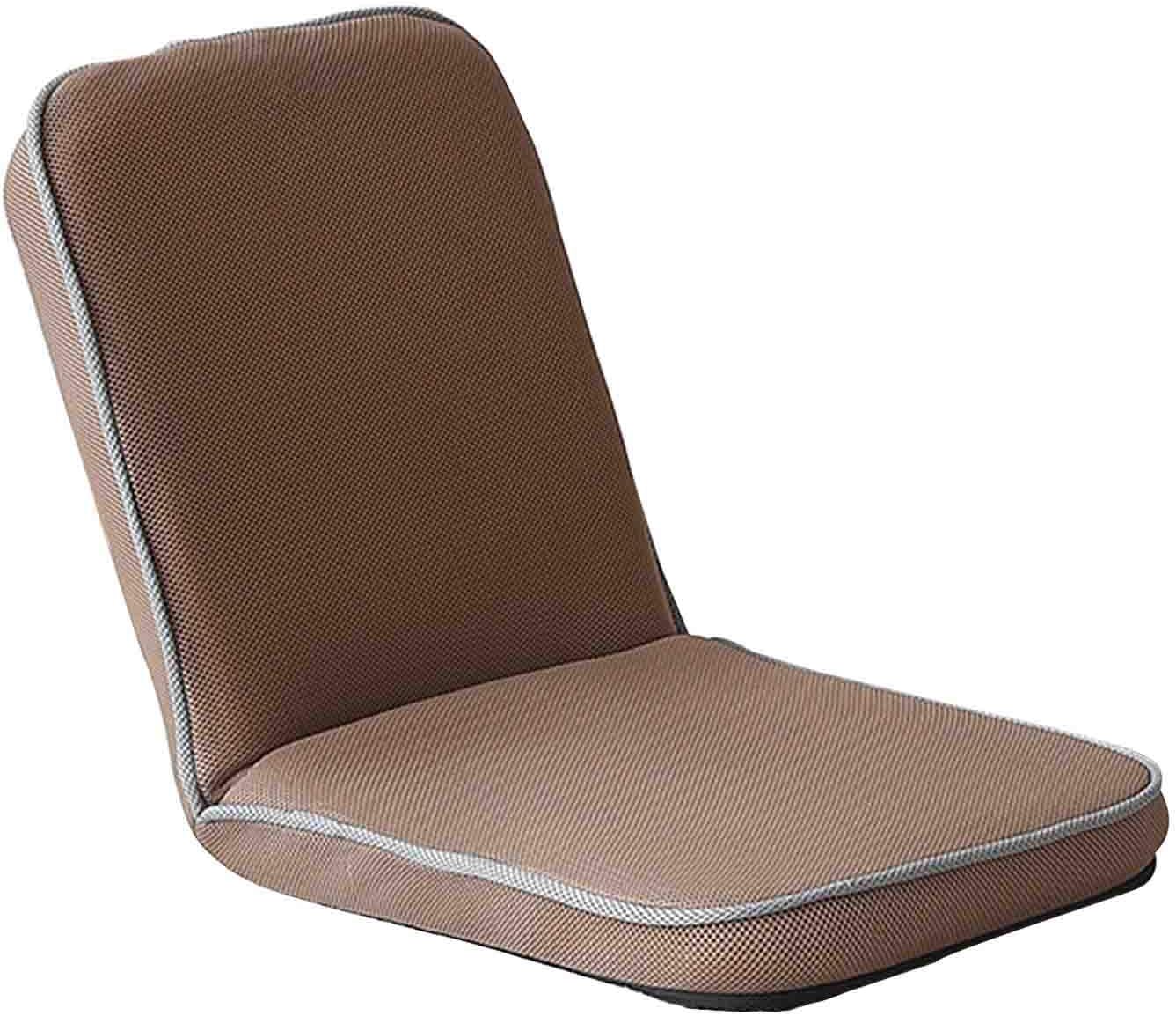 WUTONG Folding Floor Chair Back Support for Home Office Chairs Floor Cushions Large for Adults Lightweight Tatami Mat - 5 Reclining Positions