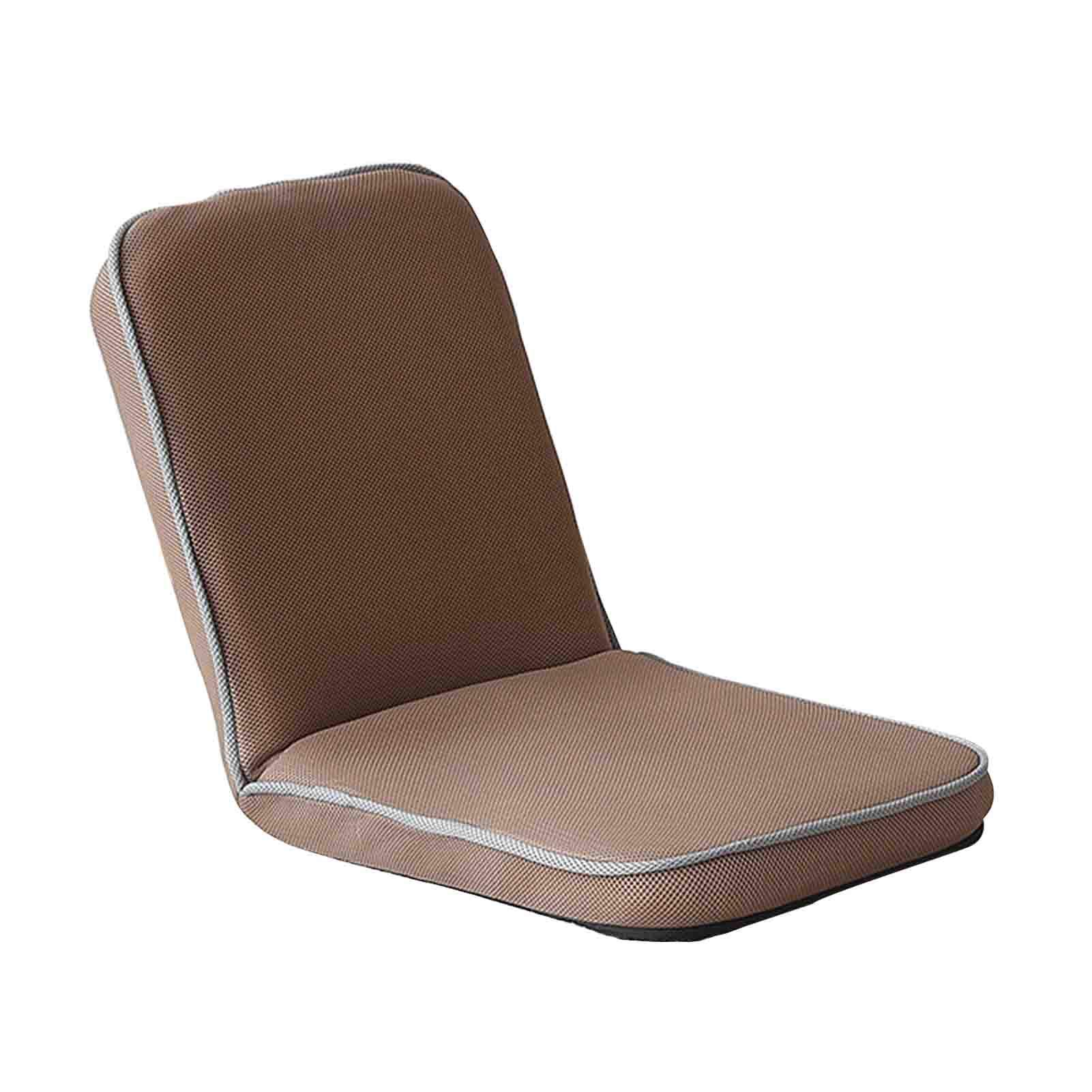 WUTONG Folding Floor Chair Back Support for Home Office Chairs Floor Cushions Large for Adults Lightweight Tatami Mat - 5 Reclining Positions