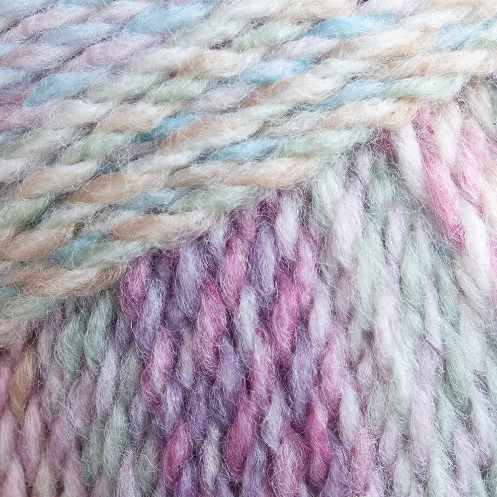 James C Brett Marble Chunky Yarn – 200g Ball of Supersoft Acrylic Knitting & Crochet Wool – Create Fast, Cosy Garments with a Beautiful Marbled Effect (Pastel Paint) — image 1