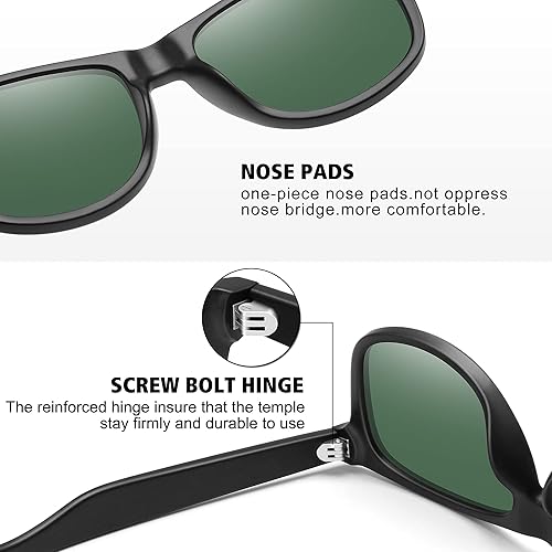 Miniatura 3 de MEETSUN Lentes de sol polarizados para hombres y mujeres, clásicos, retro, para conducir, protección UV400