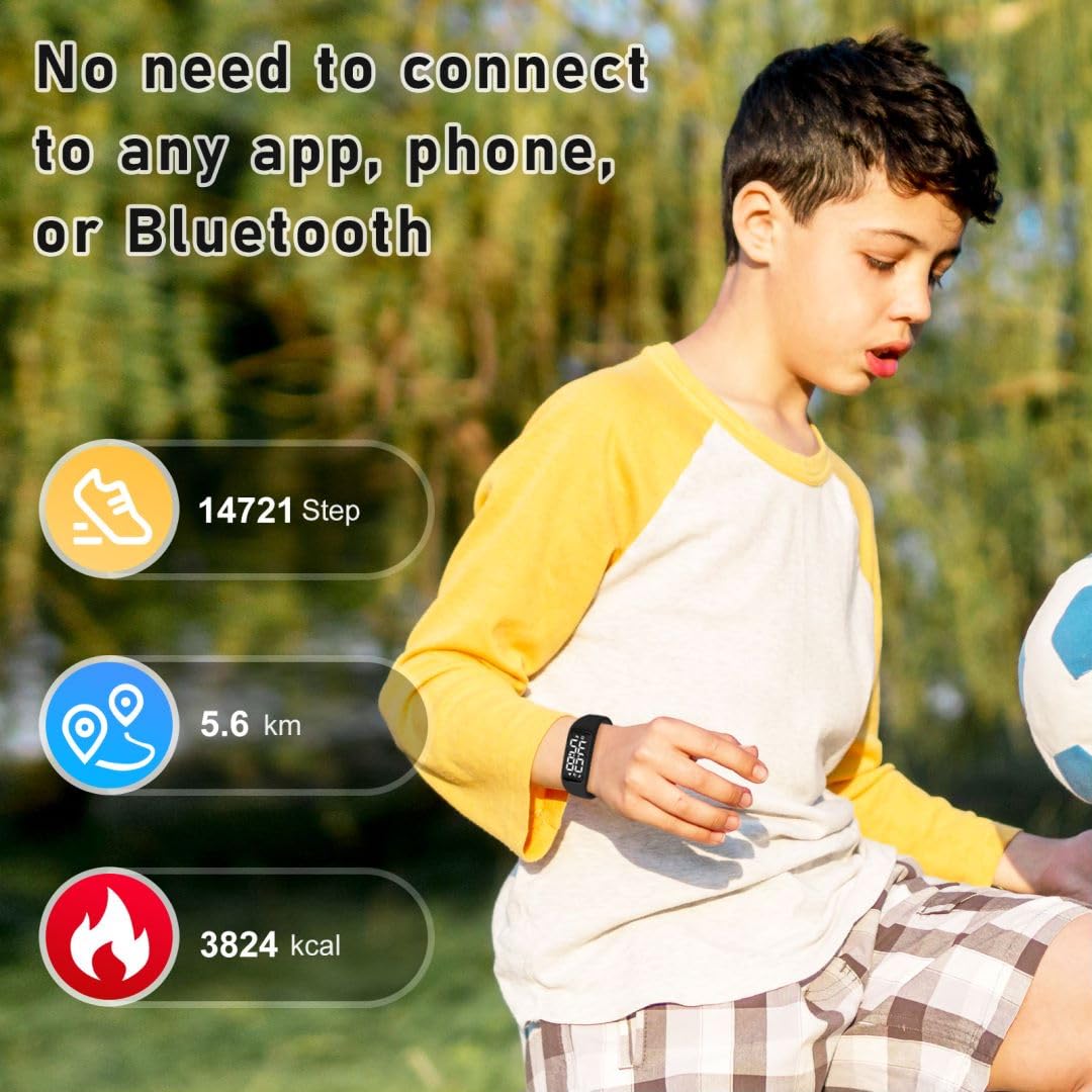 aswan watch Digitaluhr Kinder Mädchen Jungen mit Schrittzähler,Wecker,Stoppuhr, Distanz,Datum-Sport Armbanduhr ohne App und Handy mit Silikonarmband
