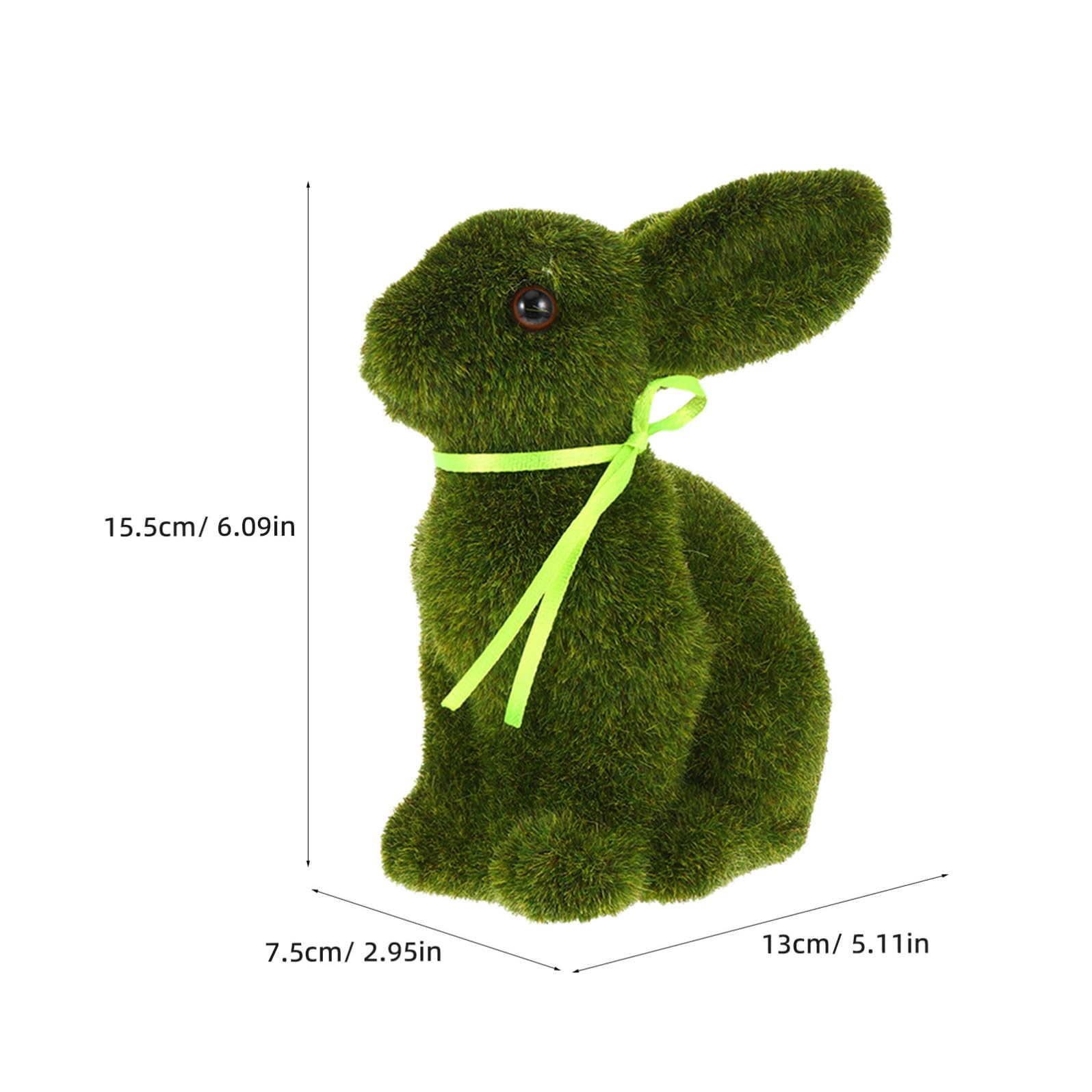 Alipis 3 Sätze Osterdekoration Moosbedeckter Hase Gartendekorationen Dinosaurierkostüm Ornamente Für Ostern Ausgestopft Künstliches Kaninchen Ammer Kunstrasen Green 2 Stück * 3